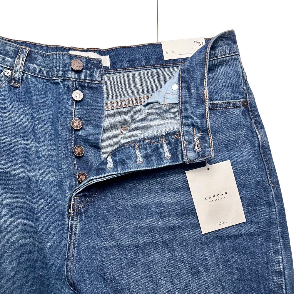 Kancan | Women | 90s Boyfriend Ultra High Rise Distressed Wide Leg Jeans | Sz 31 - Picture 8 of 13